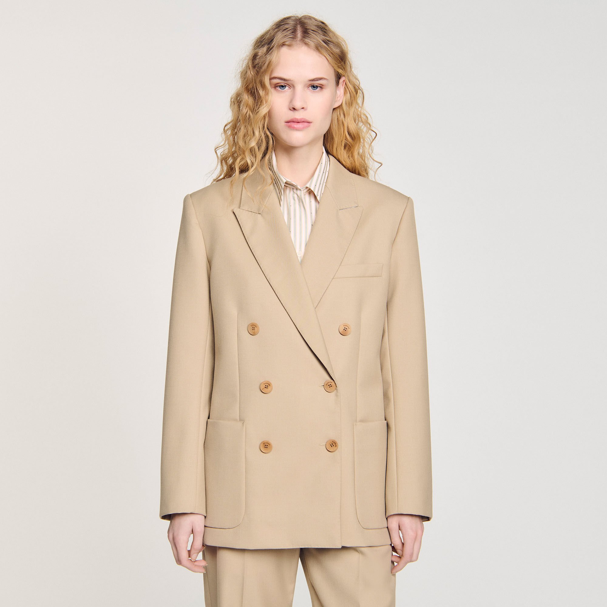 Double-breasted suit jacket