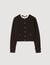 Cardigan with removable ruffle collar