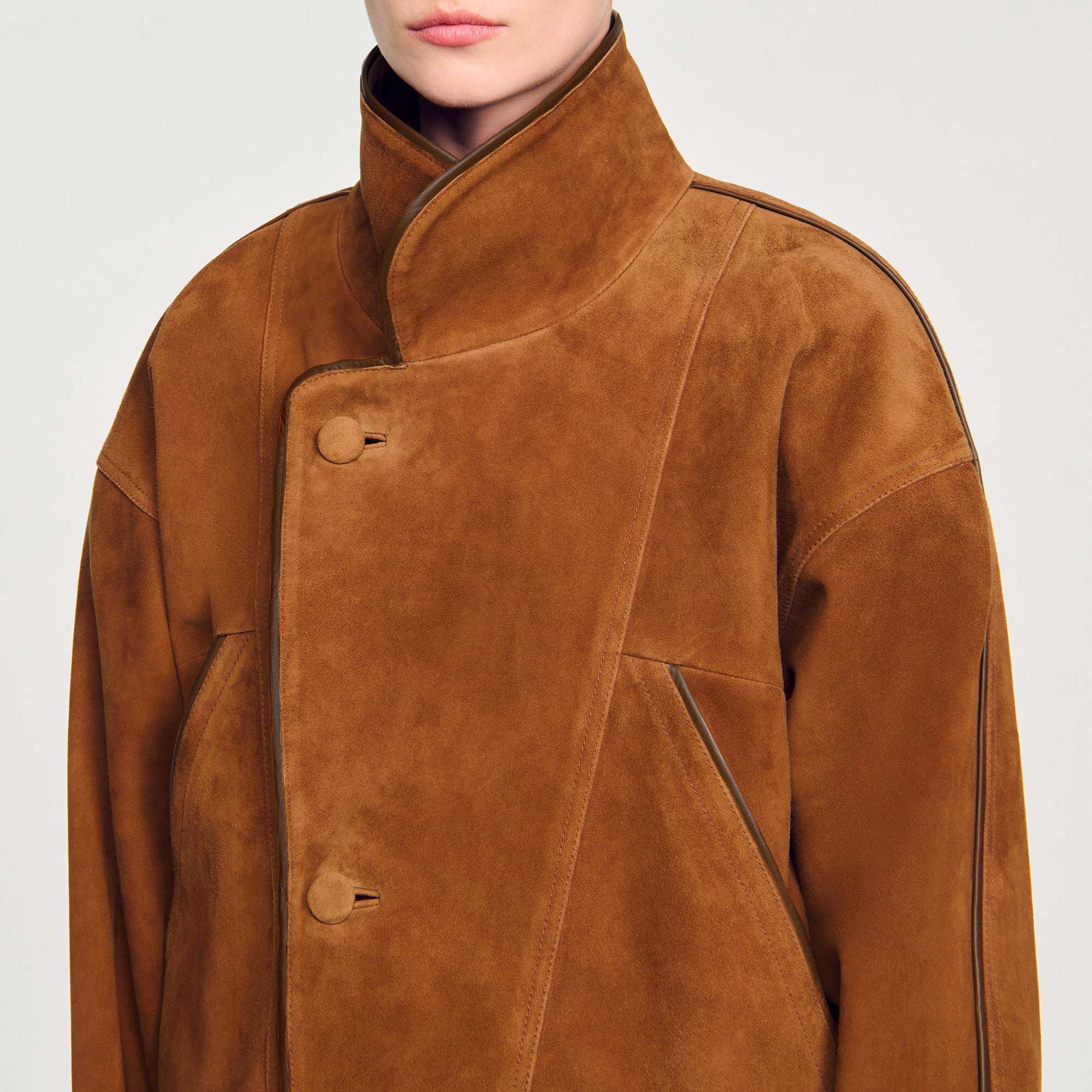 Oversized suede jacket