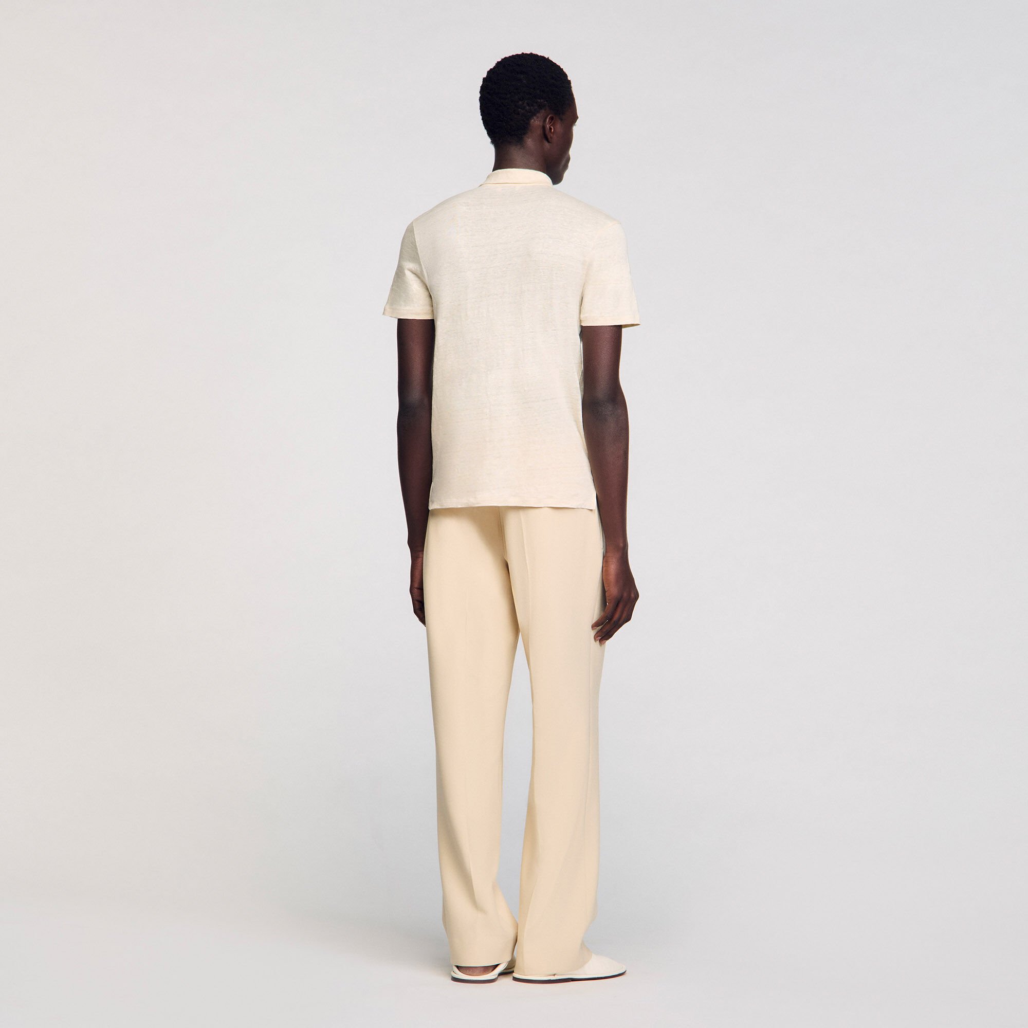 Linen polo shirt