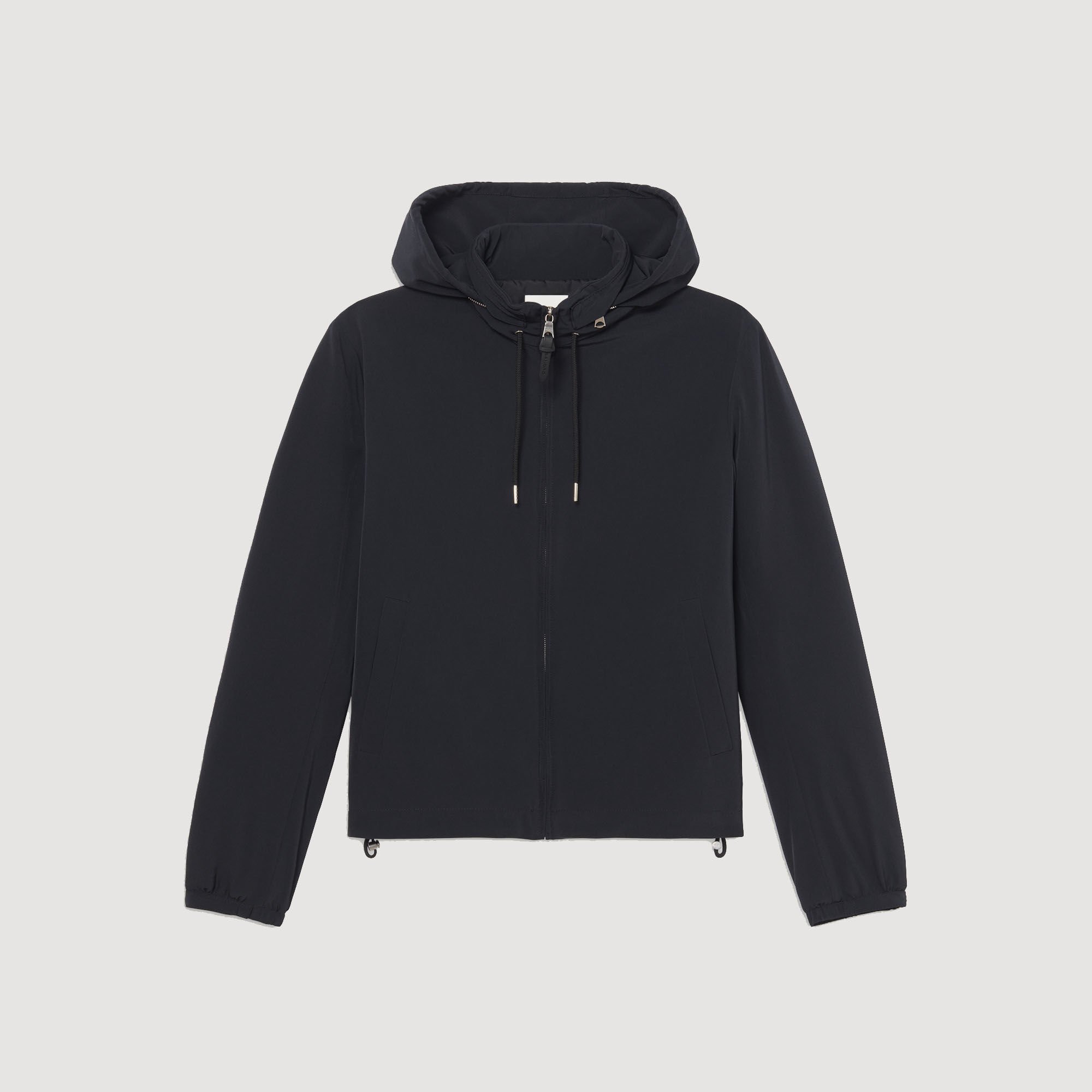 Zip-up hooded jacket