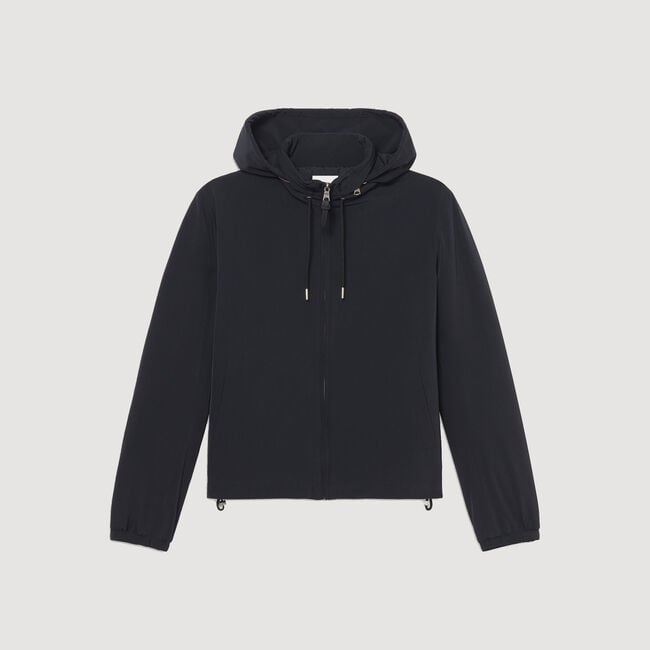 Zip-up hooded jacket
