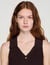Ribbed knit polo bodysuit