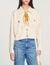 Embroidered knit coatigan
