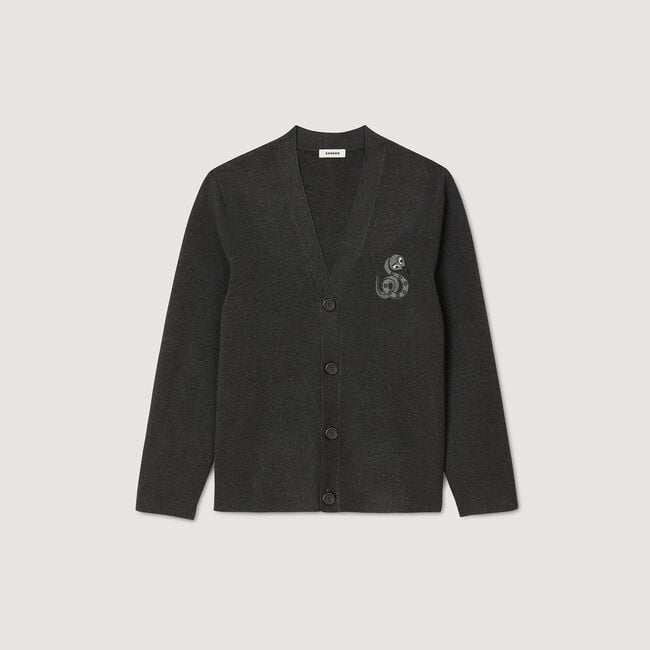 Cardigan with snake detail