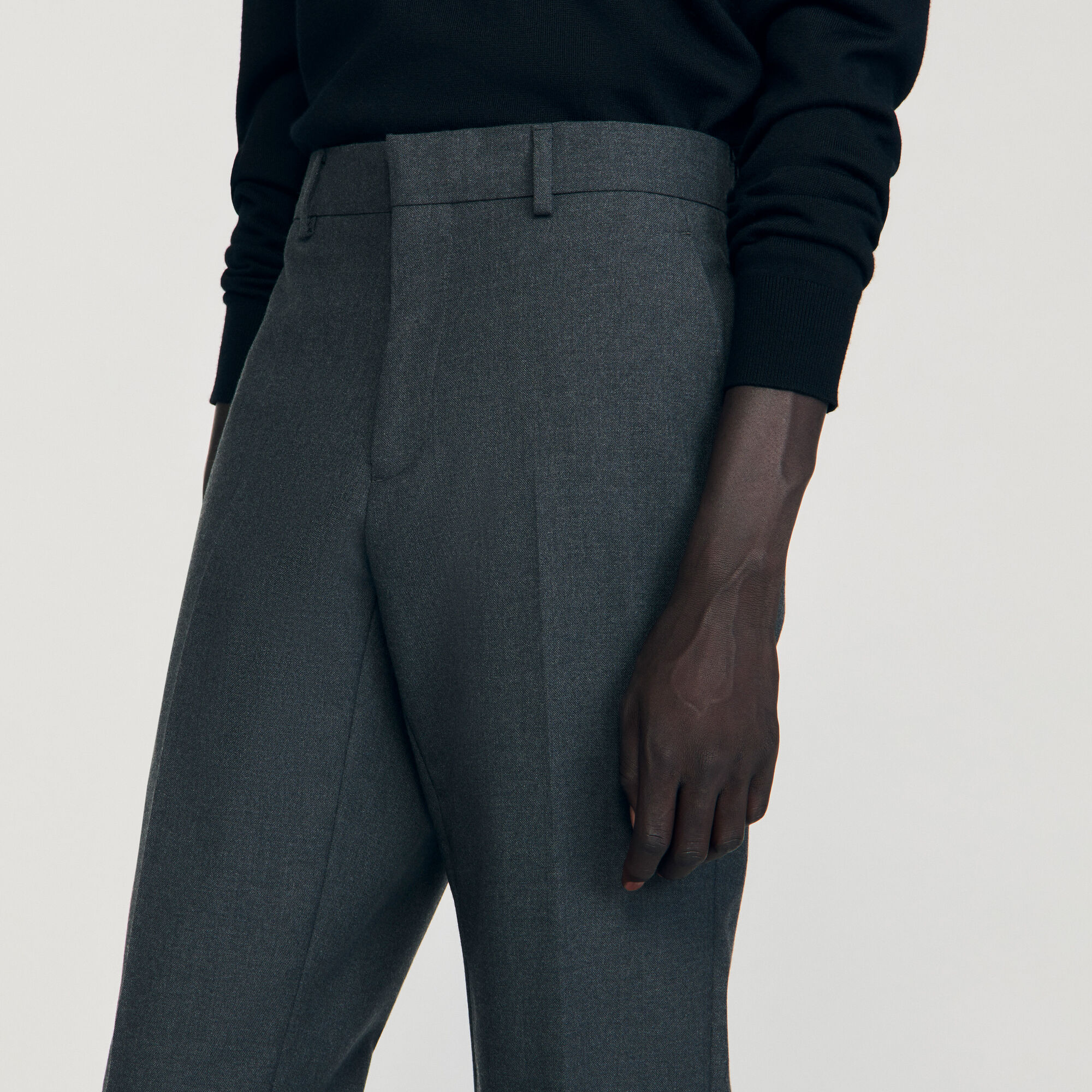 Virgin wool suit trousers