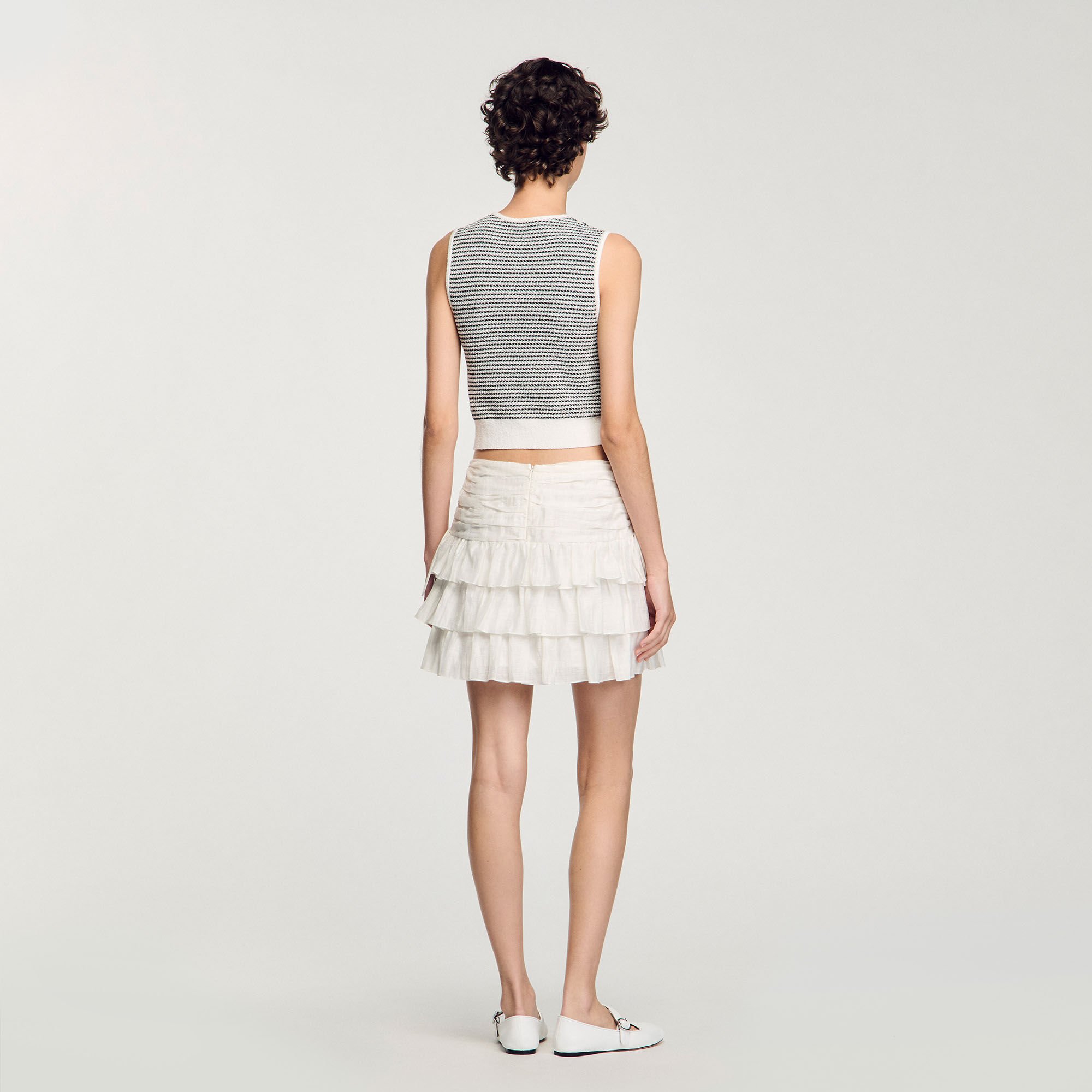 Short ruffled skirt