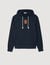Leather patch sweatshirt