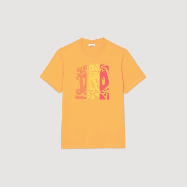 Wave print cotton T-shirt