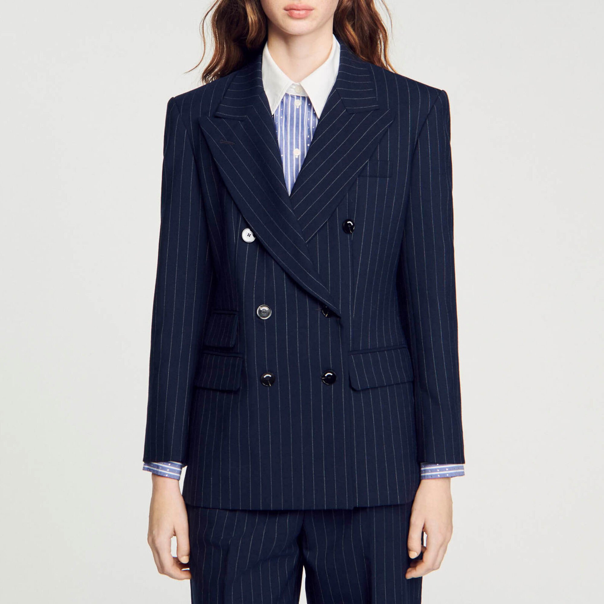 Stripy suit jacket
