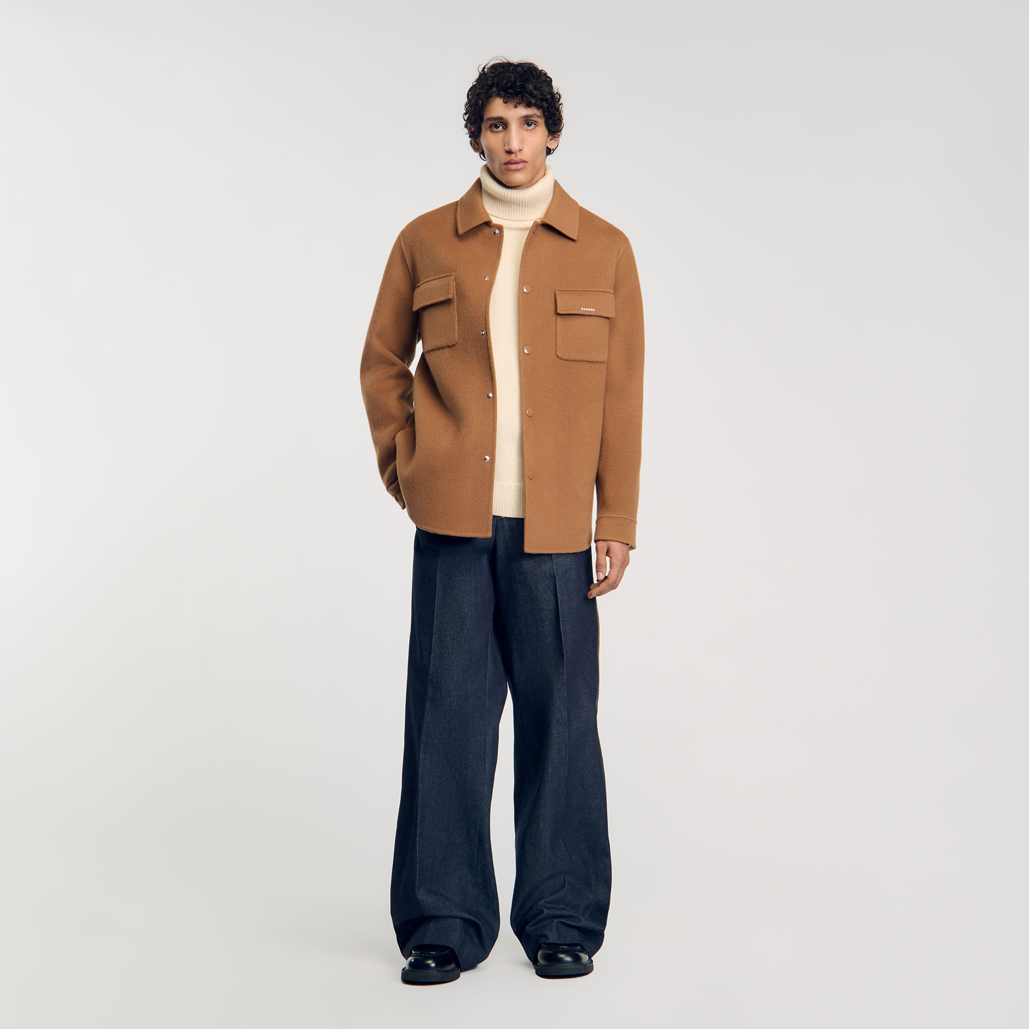 sandro PARIS サンドロ パリ プリーツインセット付きトレンチ