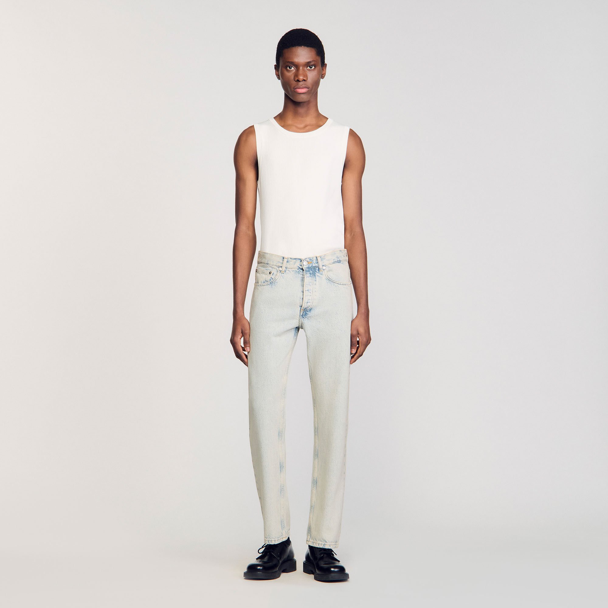 Regular faded jeans