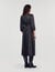 Long printed dress with pleats
