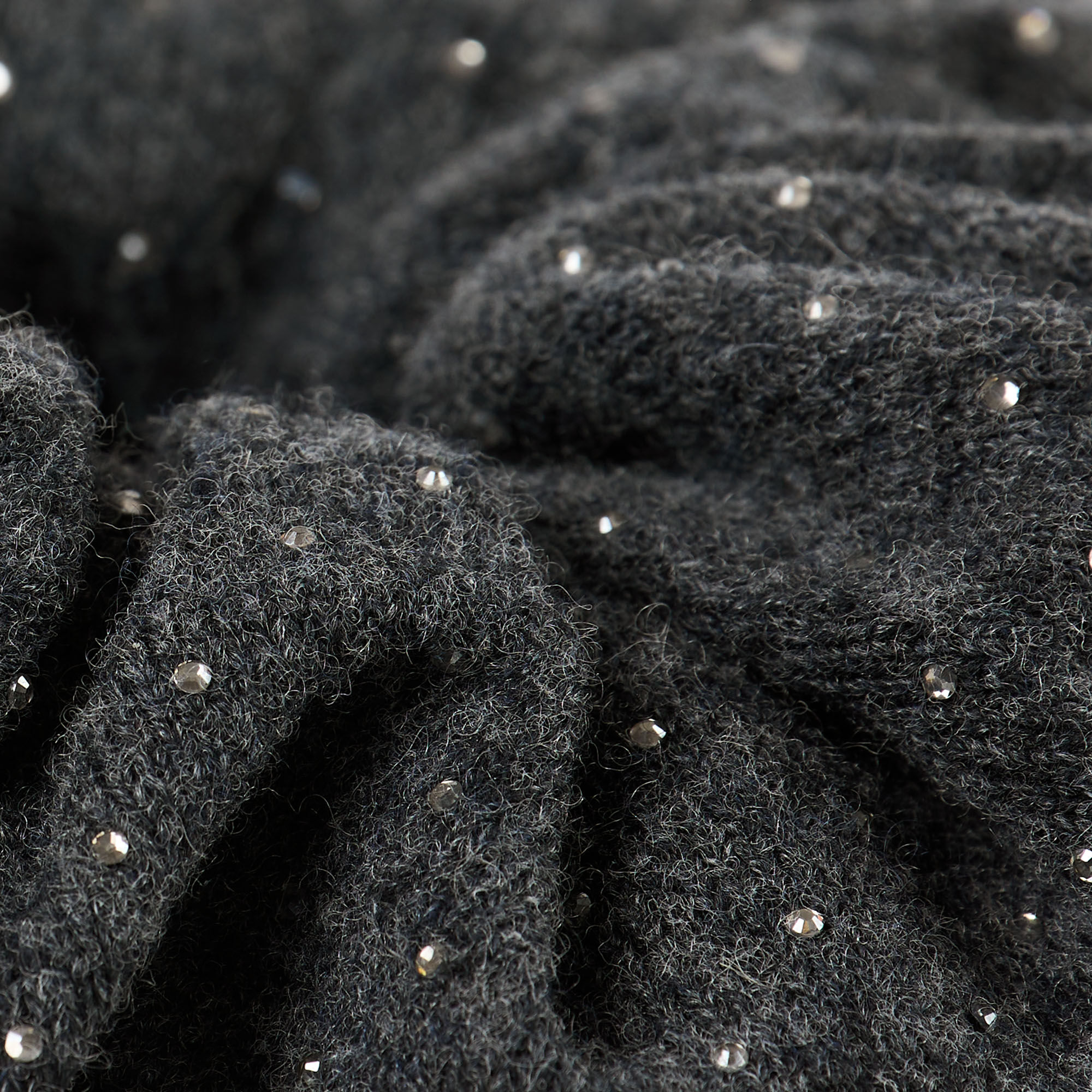 Rhinestone knit scrunchie black / gray For Women | Sandro Paris