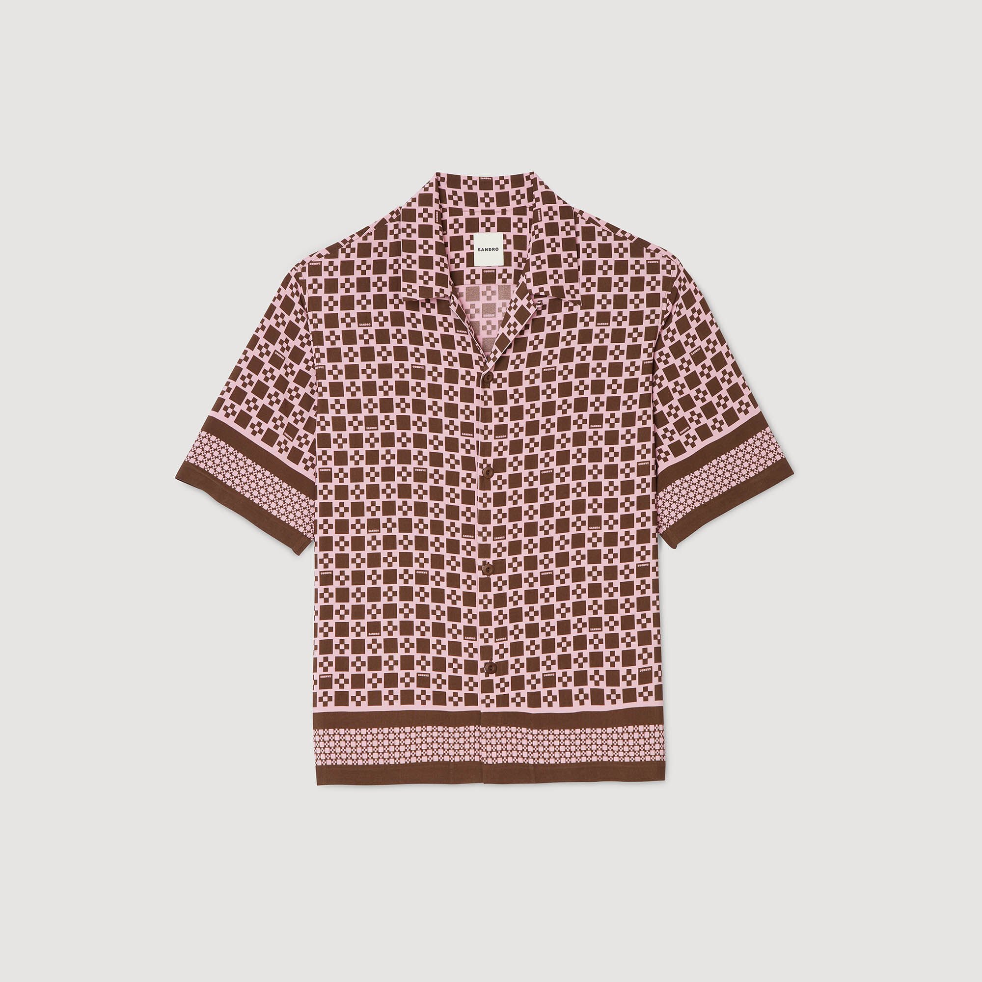 Square Cross motif flowing shirt