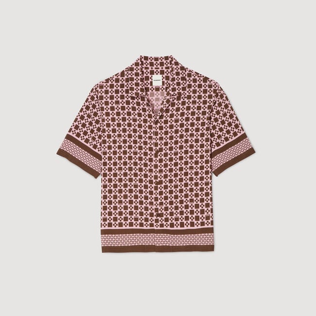 Square Cross motif flowing blouse