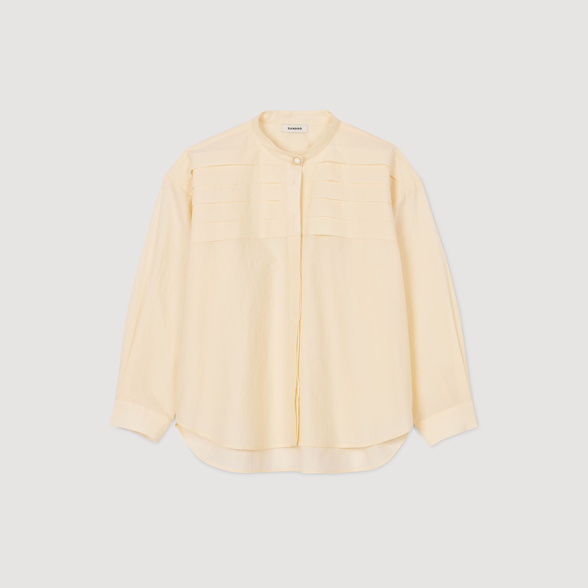 SANDRO 売れ筋商品|||サンドロ シャツ トップス レディース Shirts Beige Jewellery detail shirt white / beige For Women | Sandro Paris