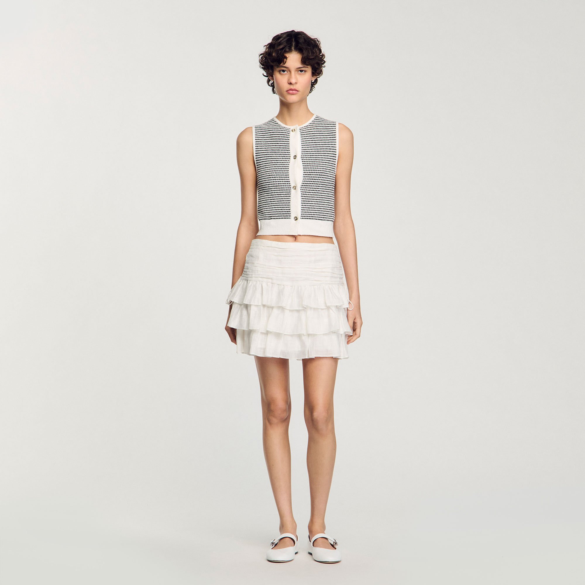 Short ruffled skirt