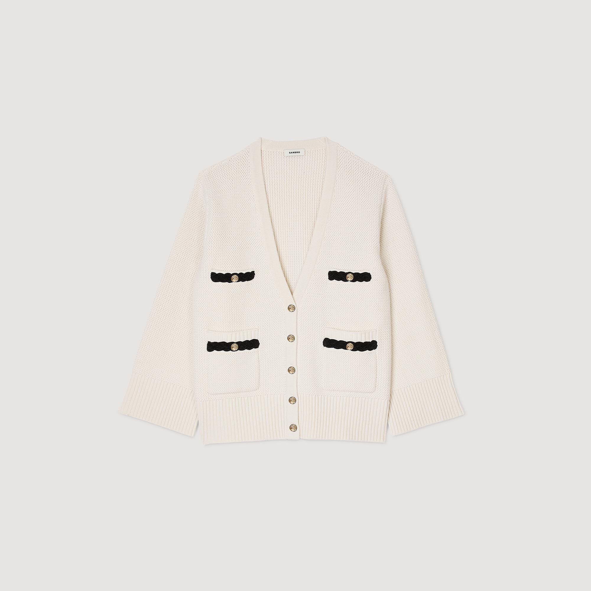 Long wool cardigan