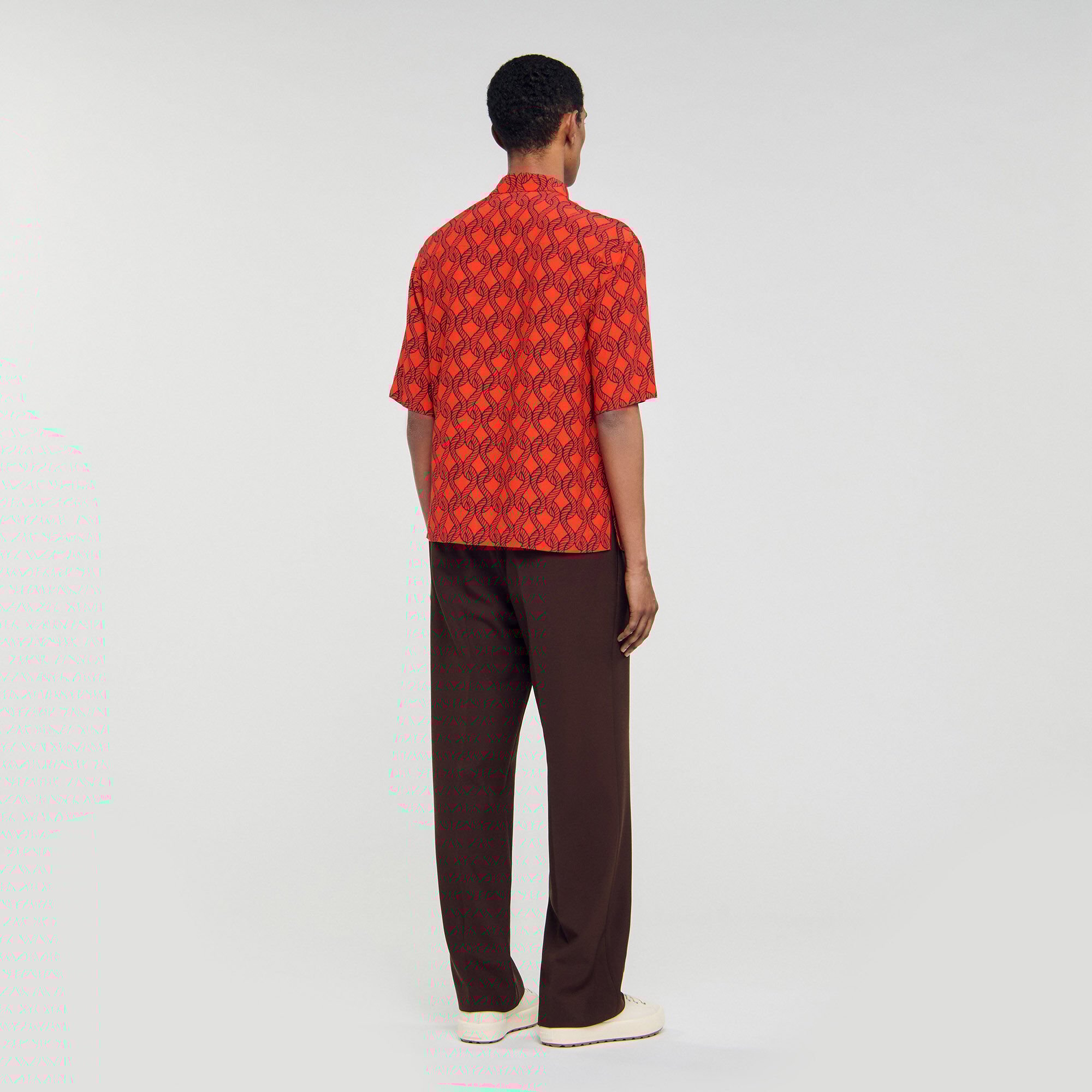 Loose-fit rope print shirt