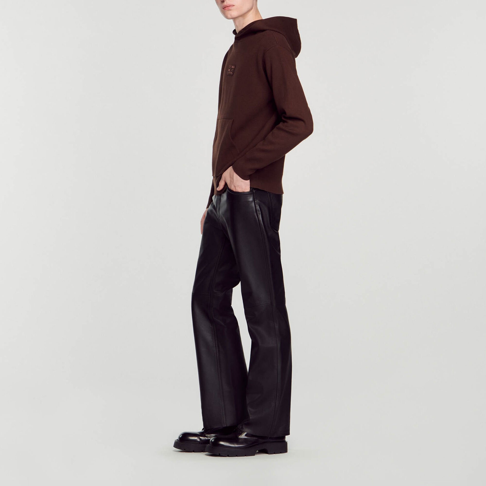 Knit hoodie