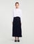 Curb chain buckle pleated skirt