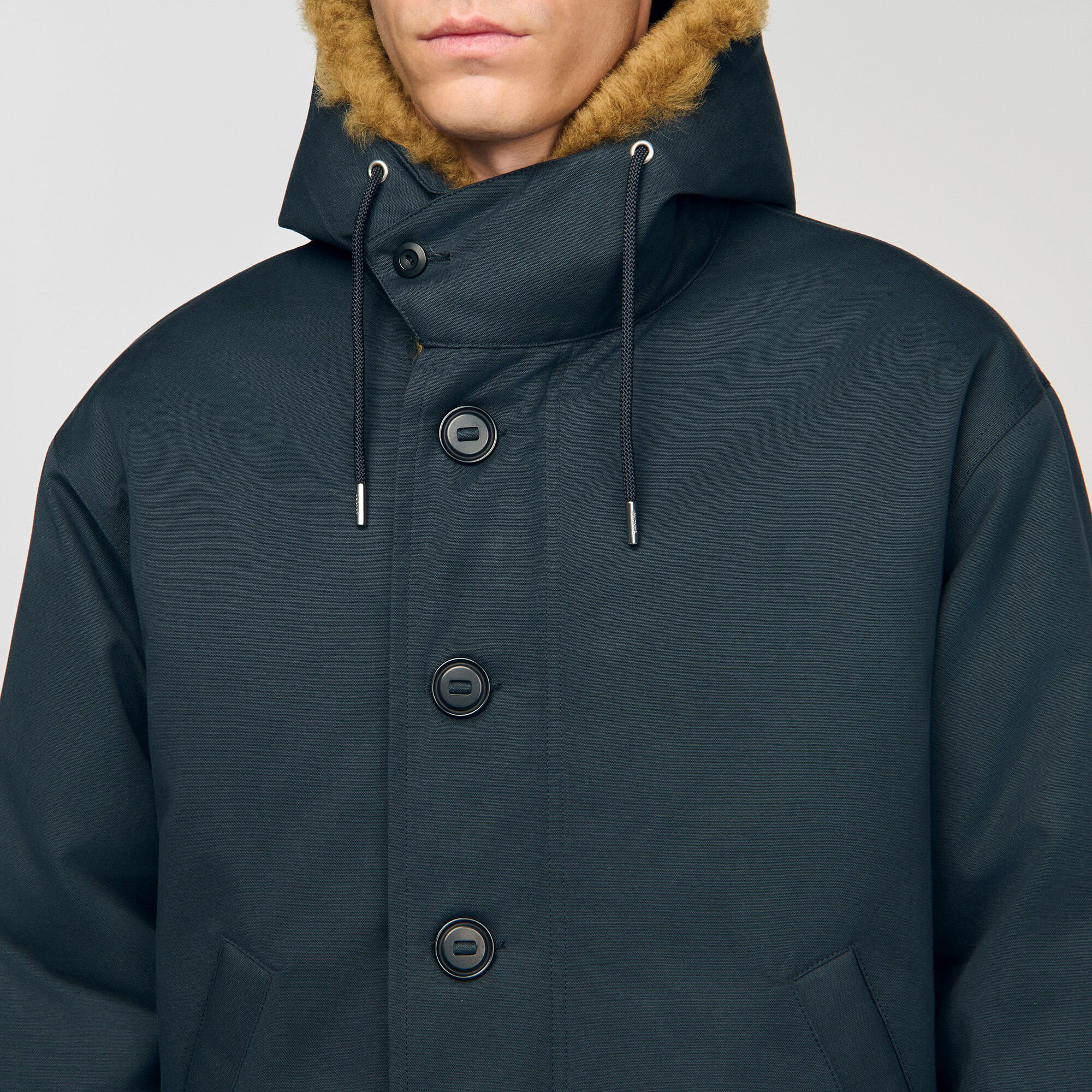 Hooded cotton parka