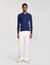 Rib knit polo shirt