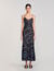 Patterned silk maxi dress