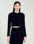 Velvet knit cropped cardigan