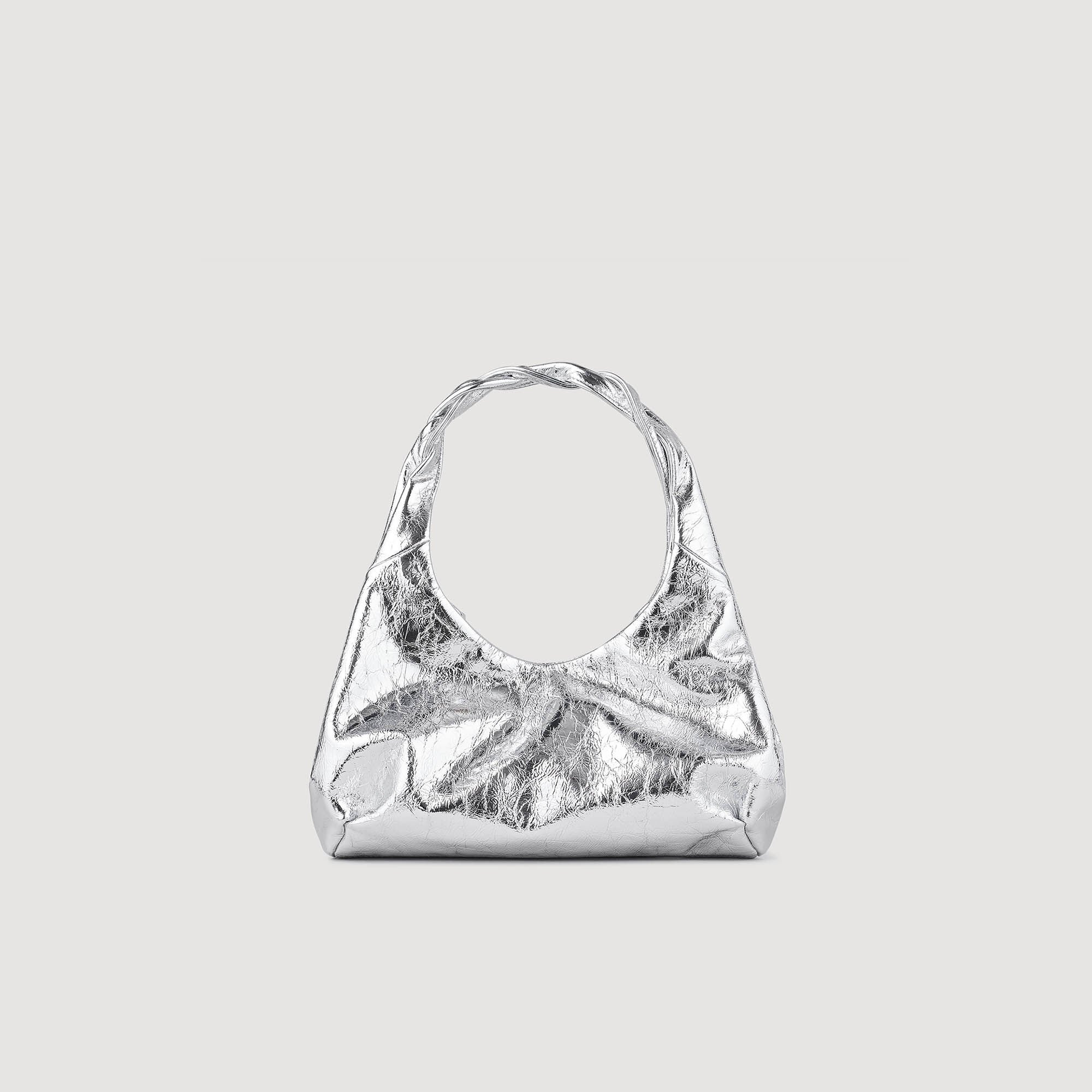 Metallic leather bag