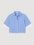 Cropped small-check shirt