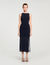Fringed knit maxi dress