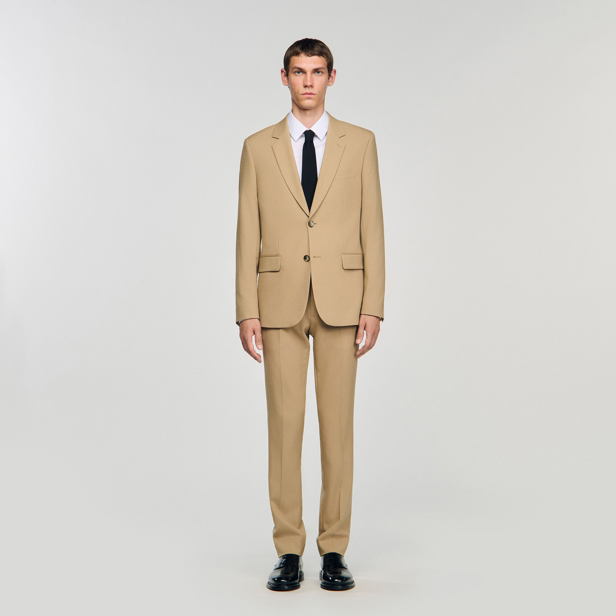 Wool suit jacket white / beige for Men | Sandro Paris