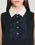 Mini dress with contrast collar