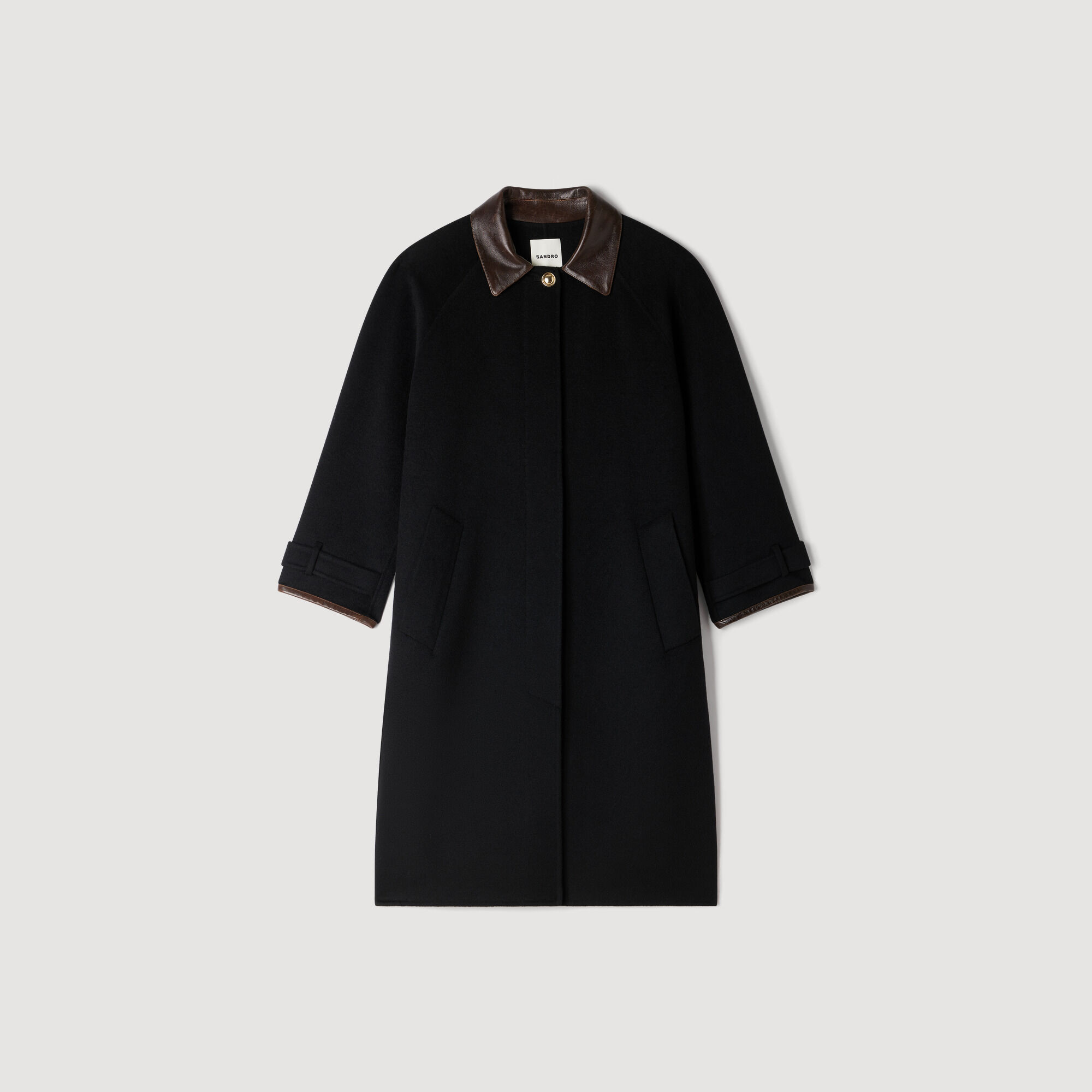 Long double-faced wool coat - Women | Sandro