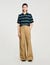 Polo-neck striped sweater