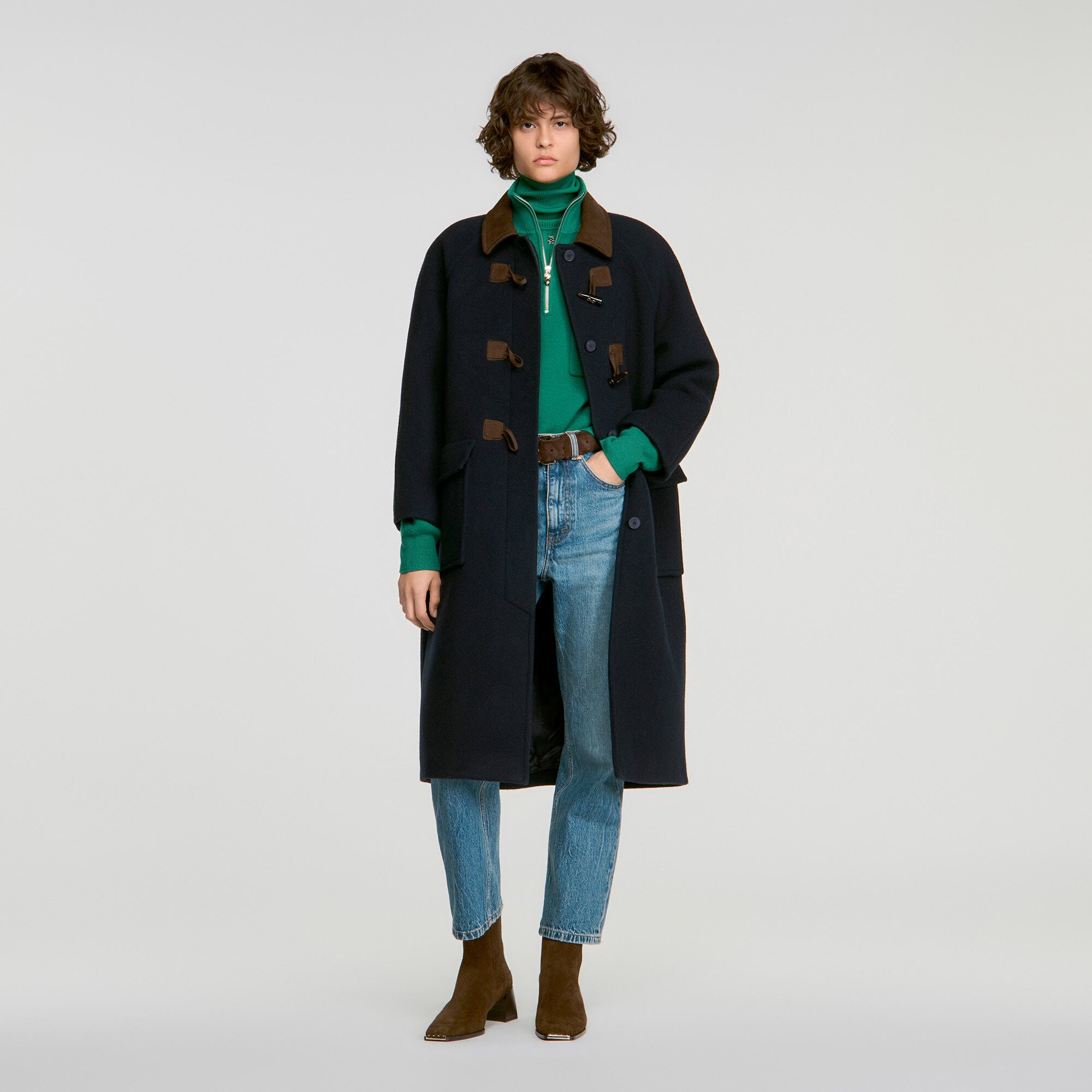 Double-faced wool duffel coat - Women | Sandro