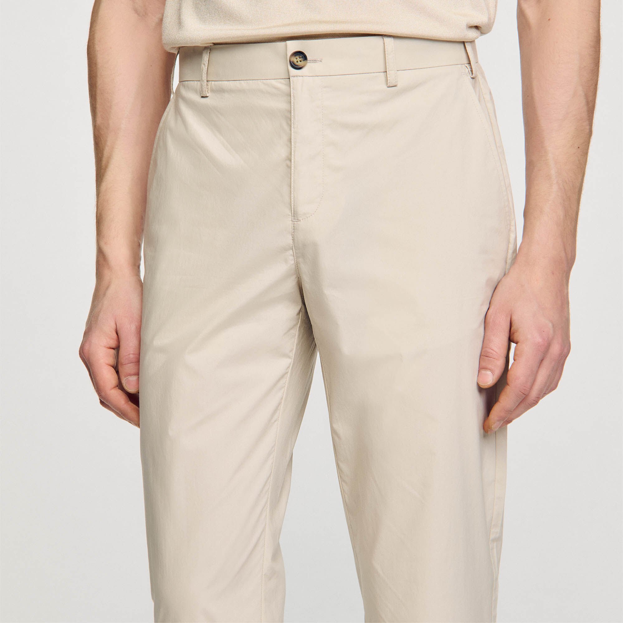Cotton tapered trousers