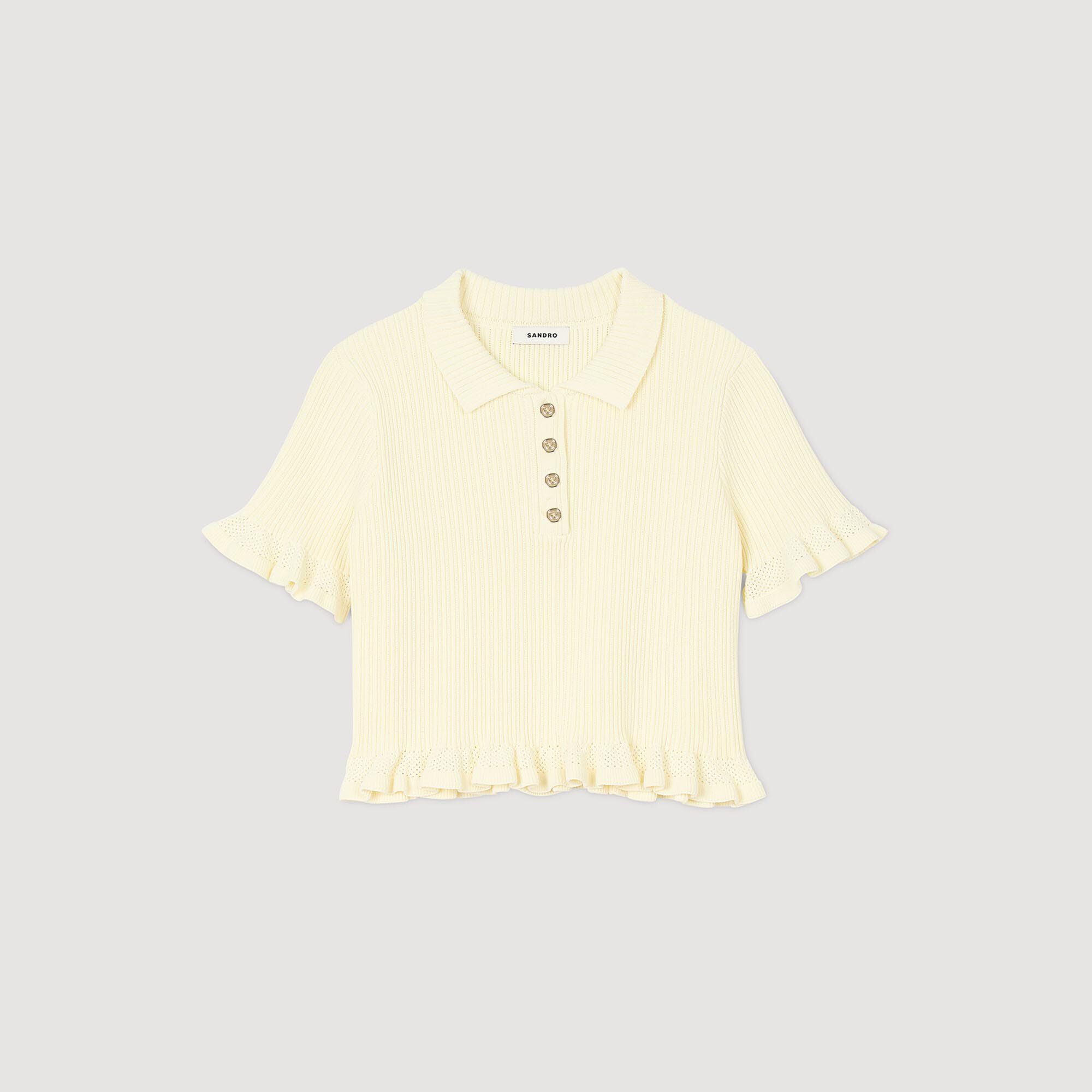 Flounced sweater