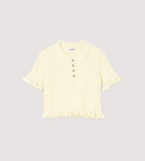 Flounced sweater