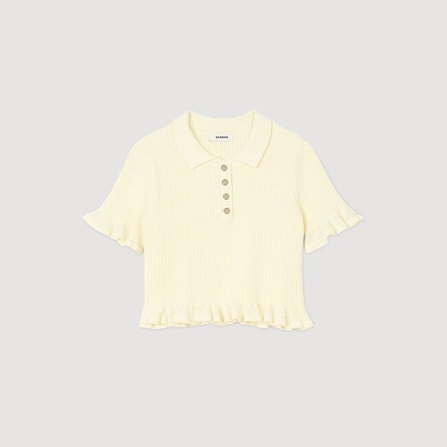 Flounced sweater
