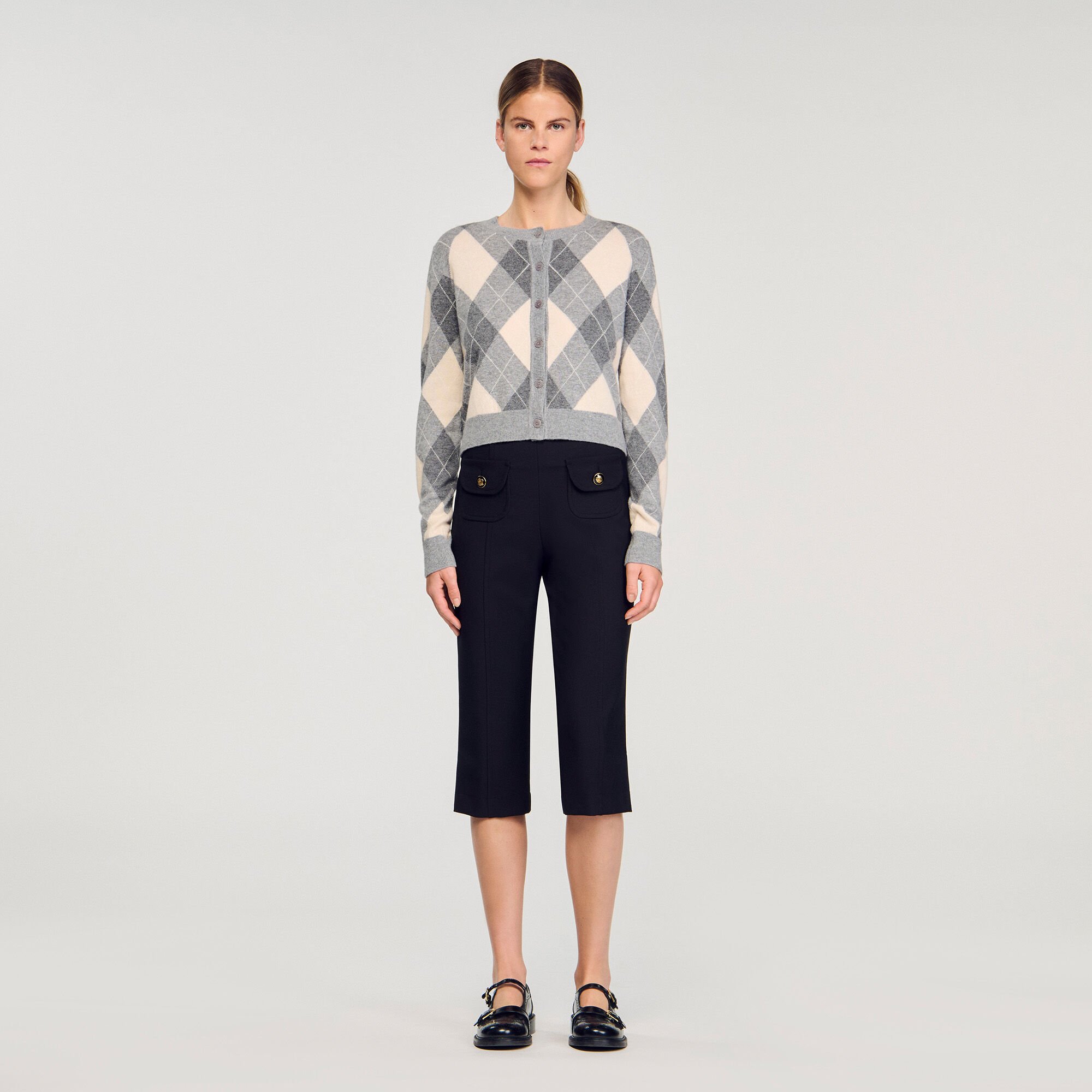 Argyle pattern cardigan