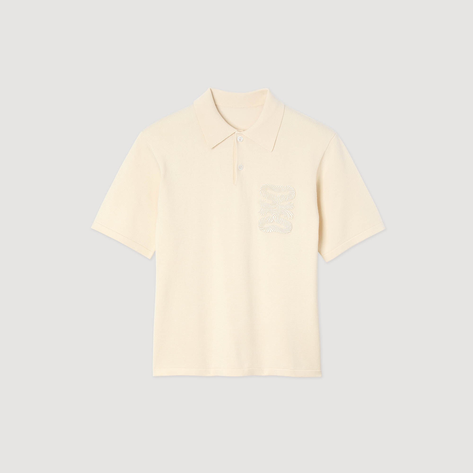 Polo with rope embroidery