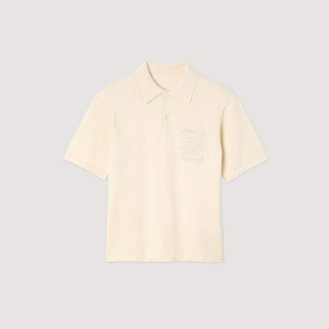 Polo with rope embroidery