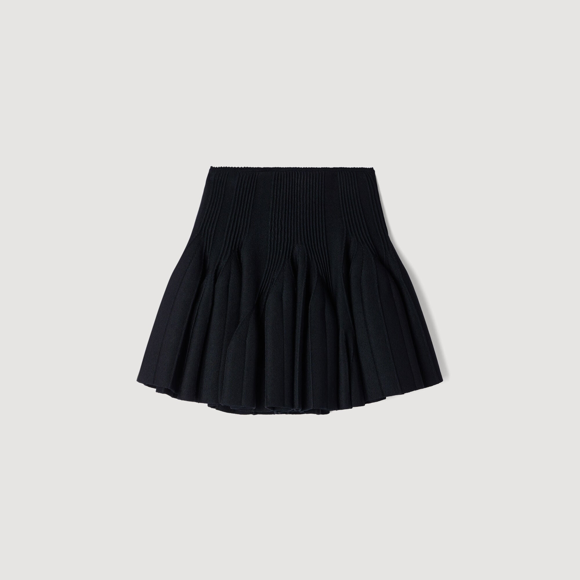 Mini knit godet skirt