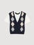 Argyle layered effect sweater