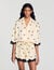 Cropped floral embroidered shirt