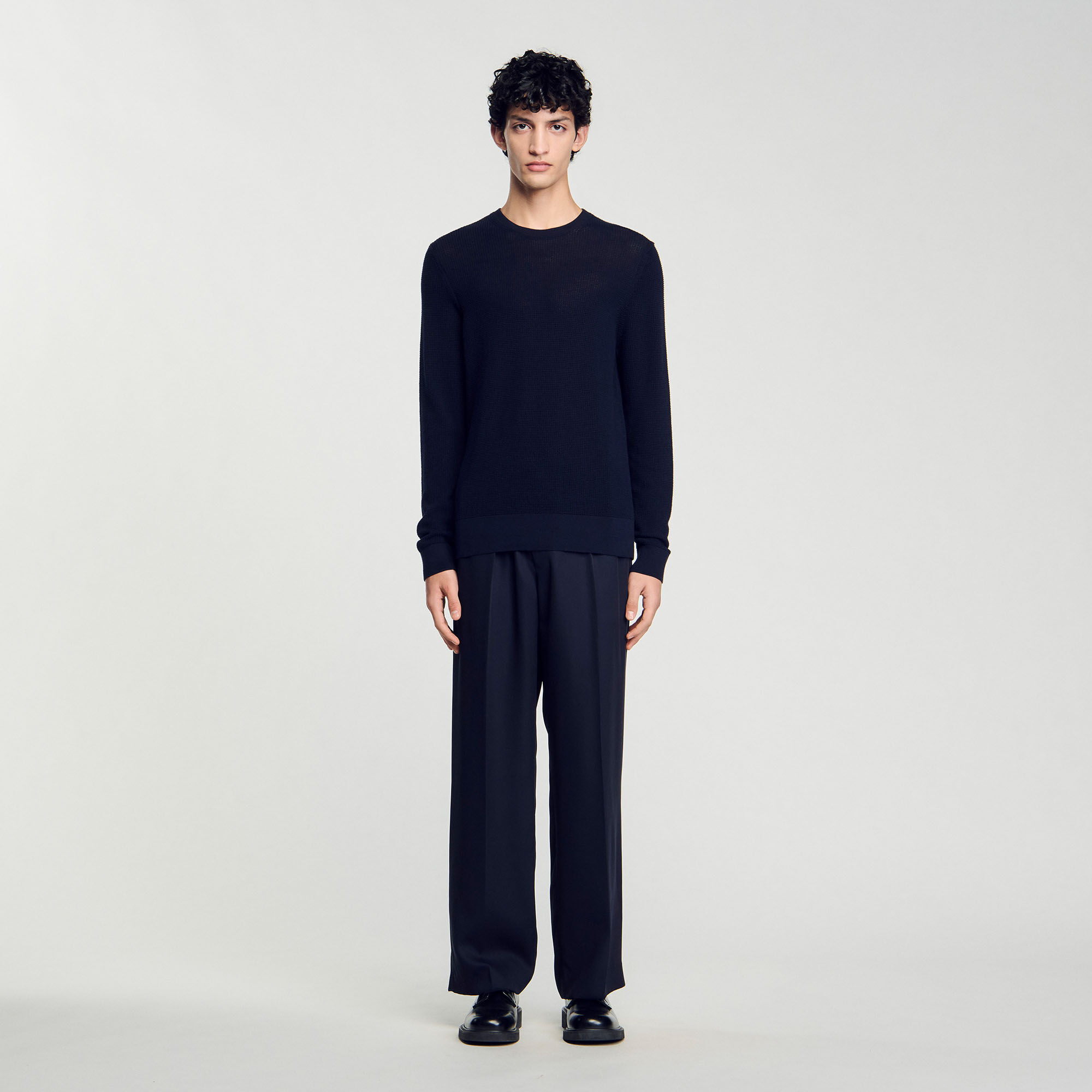 Textured knit sweater