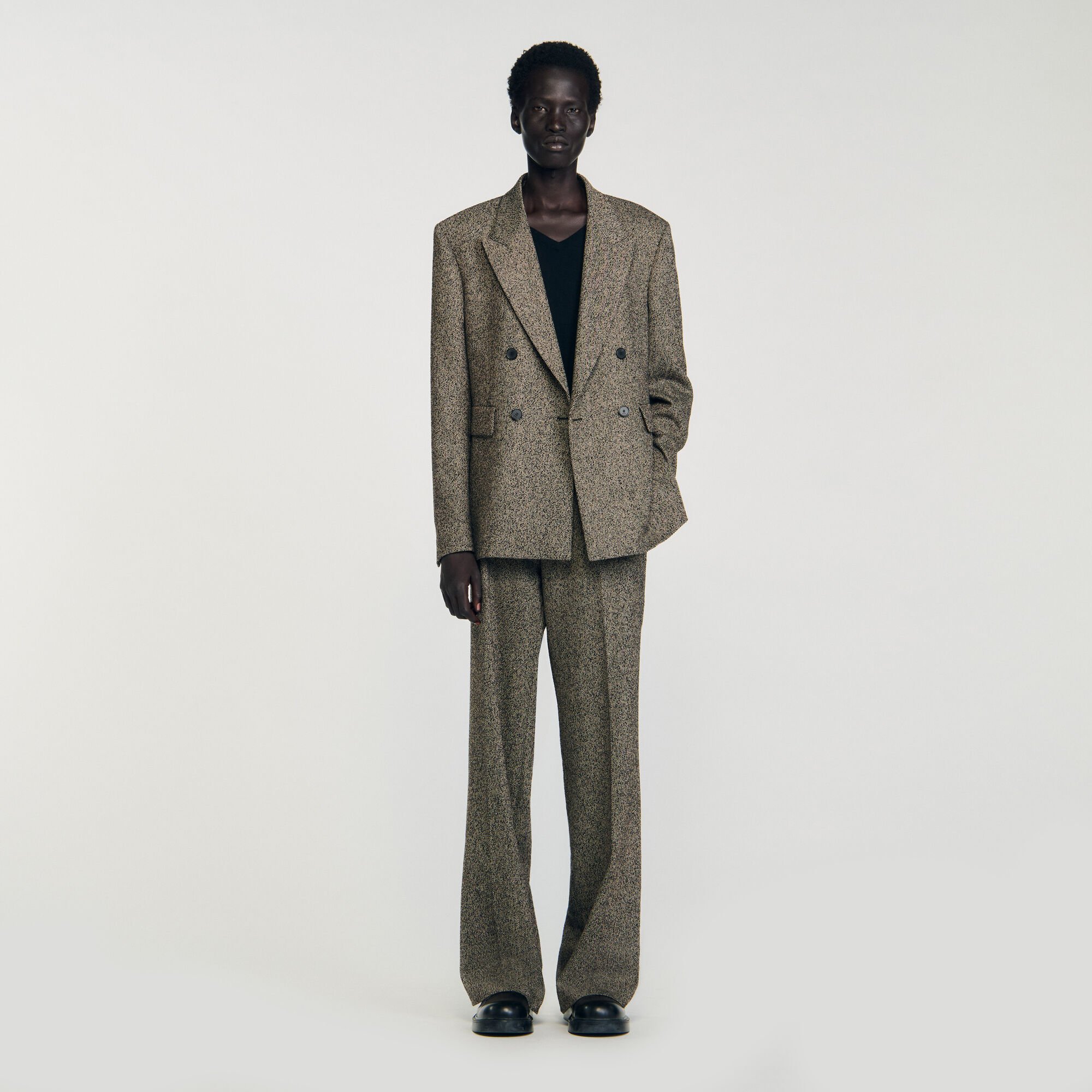 Double-breasted suit jacket